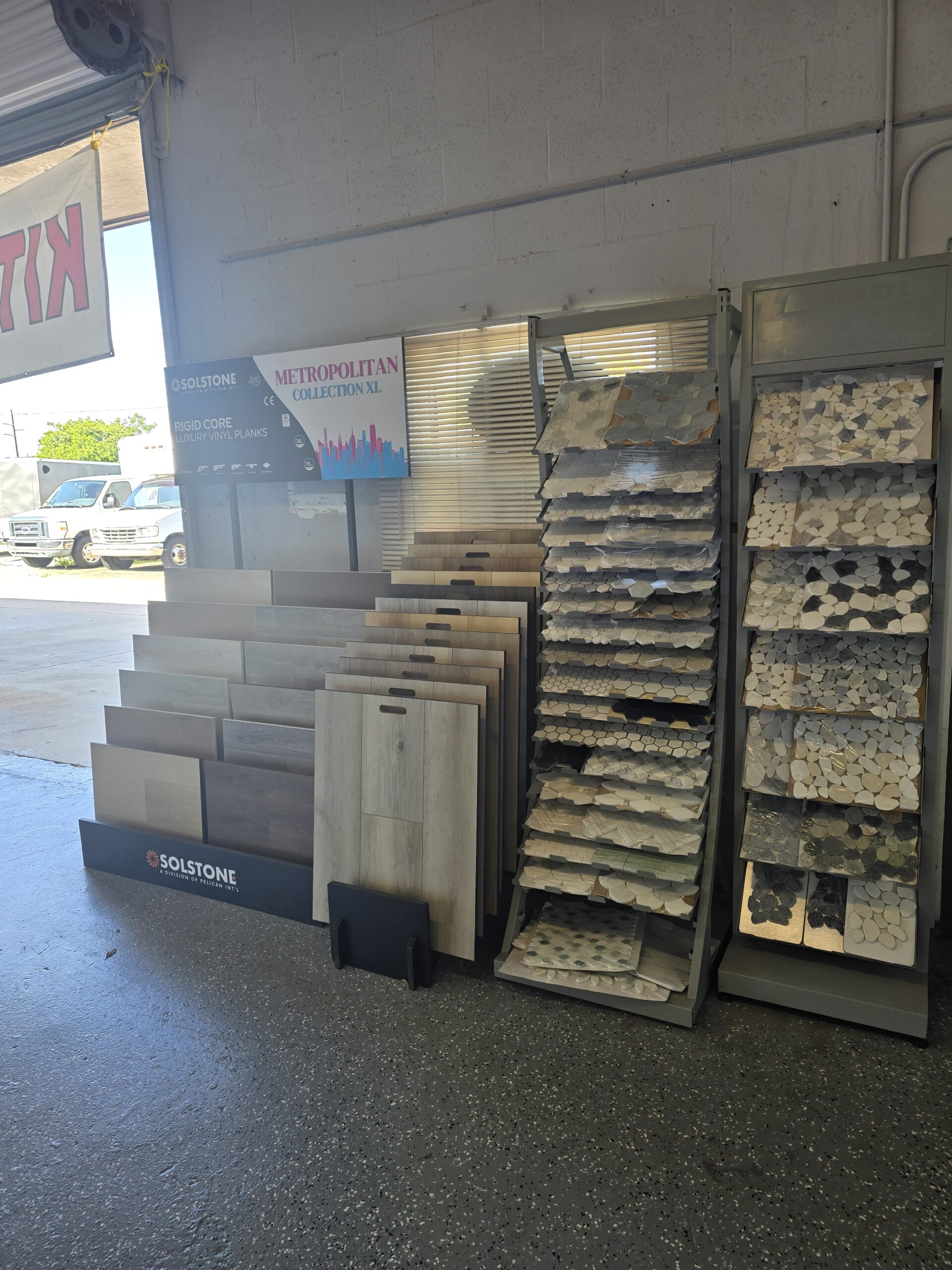 luxury vinyl plank and tile flooring samples in Port St. Lucie FL