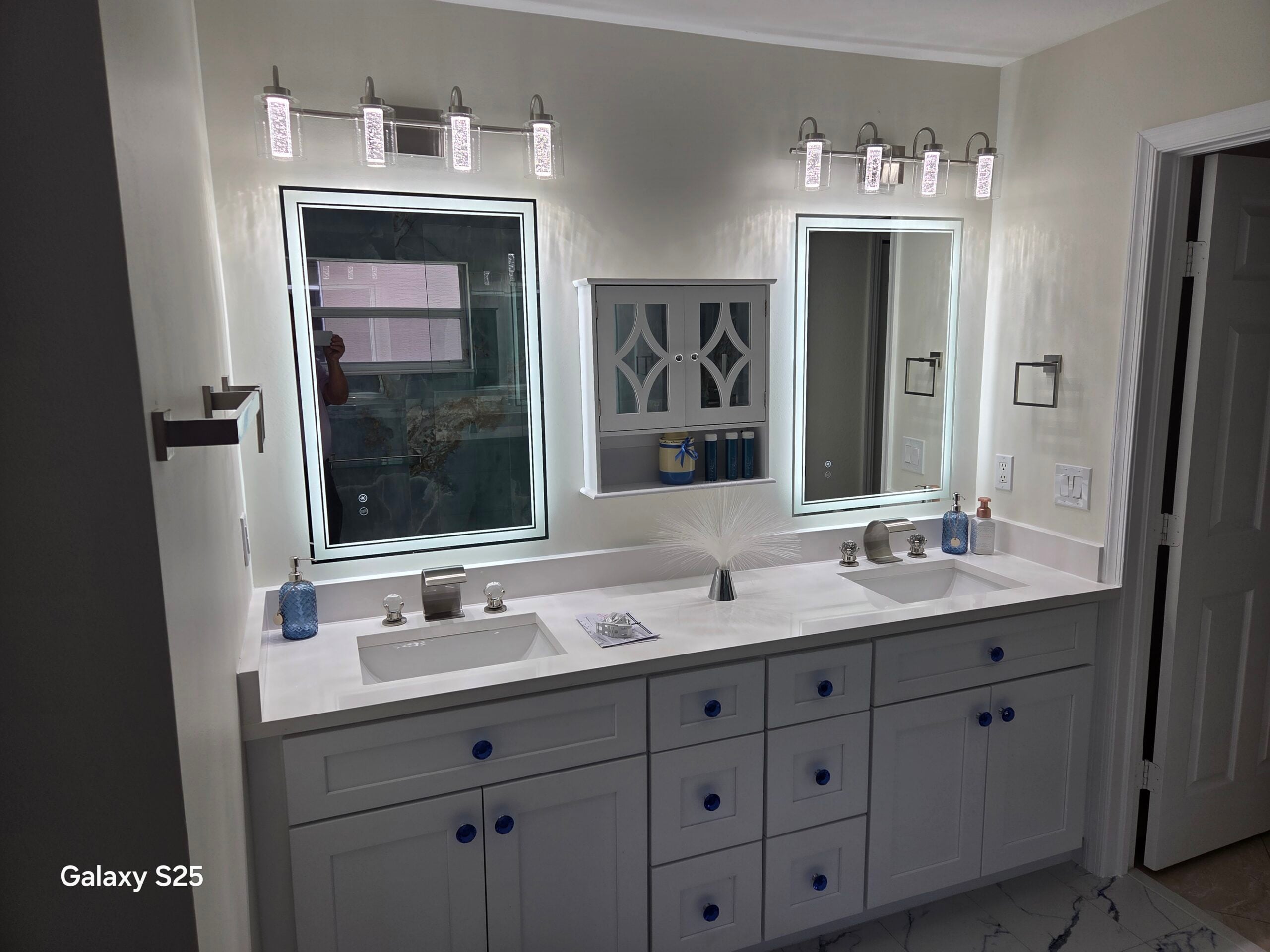 bathroom remodel with custom tile and glass shower in Stuart FL